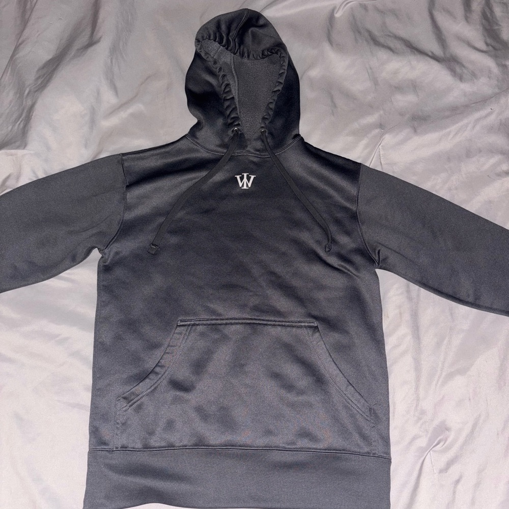 Metallic Grey Hoodie Sweater